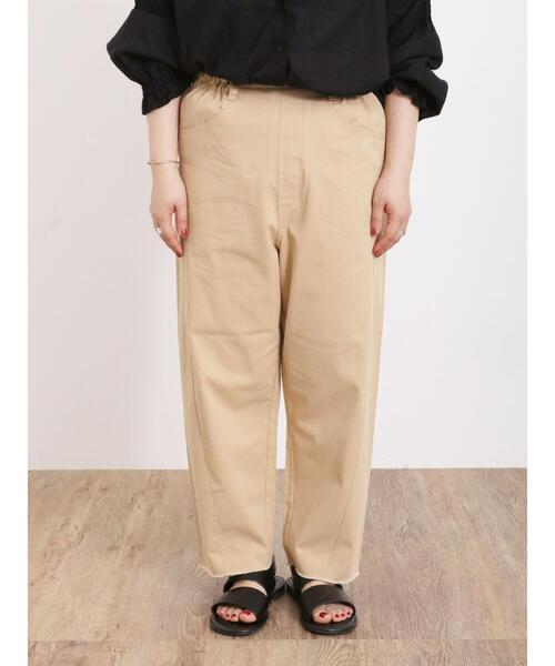 Samansa Mos2(サマンサ モスモス)の「【Sサイズ / WEB限定】ツイルほつほつカーブパンツ(その他パンツ・レディース・ベージュ/キナリ/ダークブラウン/グリーン/ピンク・M/S)」の15枚目の写真