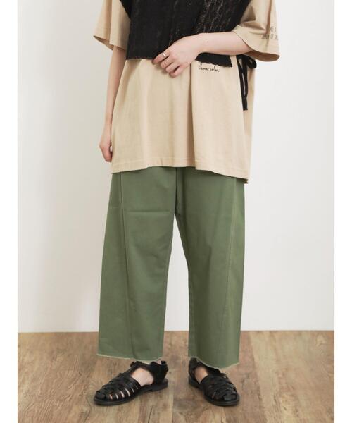 Samansa Mos2(サマンサ モスモス)の「【Sサイズ / WEB限定】ツイルほつほつカーブパンツ(その他パンツ・レディース・ベージュ/キナリ/ダークブラウン/グリーン/ピンク・M/S)」の18枚目の写真