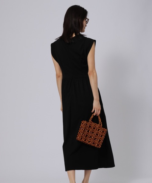 ketty cherie（ケティシェリー）の「デザインスリーブカットワンピース≪洗濯機で洗える≫（ワンピース・レディース・ブラック・M）」の5枚目の写真