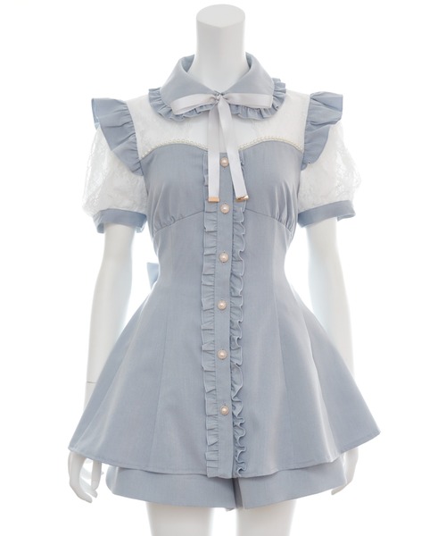 Secret Honey(シークレットハニー)の「ビスチェ切替セットアップ(セットアップ・レディース・ブラックミックス/ブラック/ライトブルー/ライトブラック・MEDIUM)」の14枚目の写真