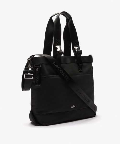 LACOSTE（ラコステ）の「コメ PCポケットラージトートバッグ（トートバッグ・メンズ・ブラック/ダークグリーン・FREE）」の5枚目の写真