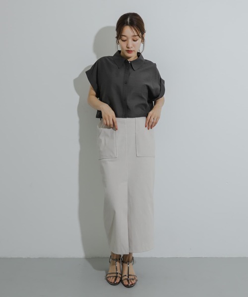 SENSE OF PLACE by URBAN RESEARCH（センスオブプレイスバイアーバンリサーチ）の「アウトポケットジャージースカート（スカート・レディース・ブラック/ライトブルー/オレンジ/ライトベージュ/ブルー・SMALL/TALL/LARGE/MEDIUM/X-SMALL）」の13枚目の写真