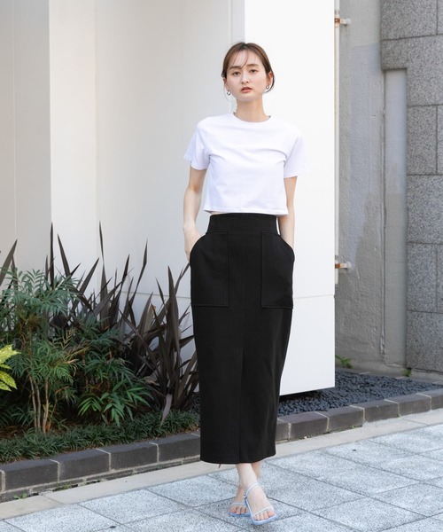 SENSE OF PLACE by URBAN RESEARCH（センスオブプレイスバイアーバンリサーチ）の「アウトポケットジャージースカート（スカート・レディース・ブラック/ライトブルー/オレンジ/ライトベージュ/ブルー・SMALL/TALL/LARGE/MEDIUM/X-SMALL）」の16枚目の写真