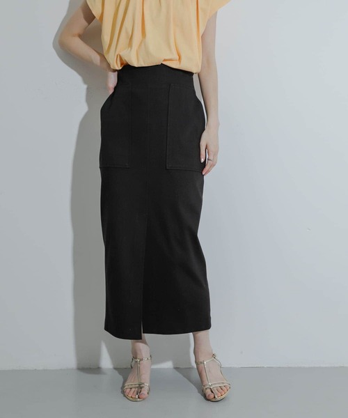 SENSE OF PLACE by URBAN RESEARCH（センスオブプレイスバイアーバンリサーチ）の「アウトポケットジャージースカート（スカート・レディース・ブラック/ライトブルー/オレンジ/ライトベージュ/ブルー・SMALL/TALL/LARGE/MEDIUM/X-SMALL）」の17枚目の写真