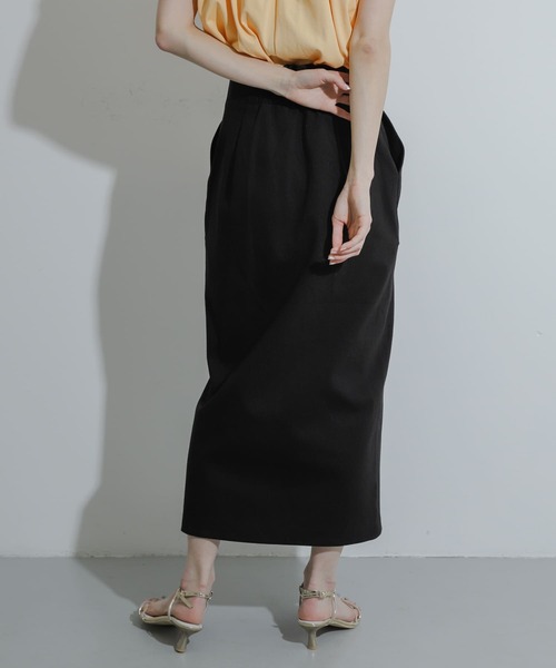 SENSE OF PLACE by URBAN RESEARCH（センスオブプレイスバイアーバンリサーチ）の「アウトポケットジャージースカート（スカート・レディース・ブラック/ライトブルー/オレンジ/ライトベージュ/ブルー・SMALL/TALL/LARGE/MEDIUM/X-SMALL）」の18枚目の写真