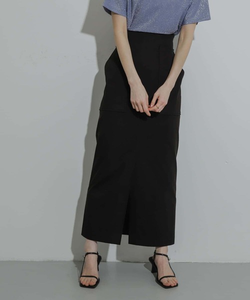 SENSE OF PLACE by URBAN RESEARCH（センスオブプレイスバイアーバンリサーチ）の「アウトポケットジャージースカート（スカート・レディース・ブラック/ライトブルー/オレンジ/ライトベージュ/ブルー・SMALL/TALL/LARGE/MEDIUM/X-SMALL）」の20枚目の写真