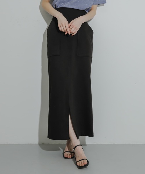 SENSE OF PLACE by URBAN RESEARCH（センスオブプレイスバイアーバンリサーチ）の「アウトポケットジャージースカート（スカート・レディース・ブラック/ライトブルー/オレンジ/ライトベージュ/ブルー・SMALL/TALL/LARGE/MEDIUM/X-SMALL）」の21枚目の写真