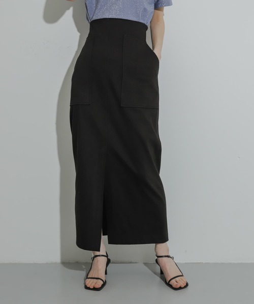 SENSE OF PLACE by URBAN RESEARCH（センスオブプレイスバイアーバンリサーチ）の「アウトポケットジャージースカート（スカート・レディース・ブラック/ライトブルー/オレンジ/ライトベージュ/ブルー・SMALL/TALL/LARGE/MEDIUM/X-SMALL）」の22枚目の写真