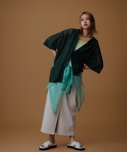 SENSE OF PLACE by URBAN RESEARCH（センスオブプレイスバイアーバンリサーチ）の「アウトポケットジャージースカート（スカート・レディース・ブラック/ライトブルー/オレンジ/ライトベージュ/ブルー・SMALL/TALL/LARGE/MEDIUM/X-SMALL）」の3枚目の写真