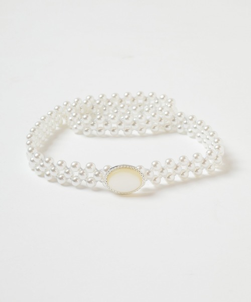 Honeys（ハニーズ）の「モチーフパールゴムベルト（ベルト・レディース・ホワイト系その他2/ホワイト系その他3/ホワイト系その他・FREE）」の12枚目の写真