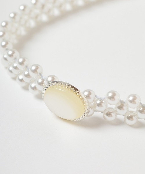 Honeys（ハニーズ）の「モチーフパールゴムベルト（ベルト・レディース・ホワイト系その他2/ホワイト系その他3/ホワイト系その他・FREE）」の13枚目の写真