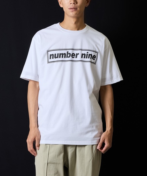 セール】number nine BOX LINE T-SHIRT / ナンバーナインロゴ ボックス