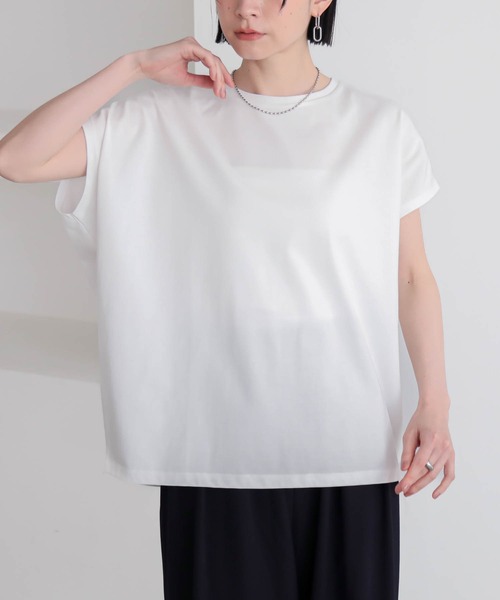 セール】[新色追加]汗シミ防止フレンチスリーブTシャツ