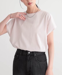 [新色追加]汗シミ防止フレンチスリーブTシャツ【サスティナブル】