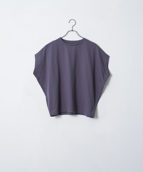 for/c（フォーシー）の「[新色追加]汗シミ防止フレンチスリーブTシャツ【サスティナブル】（Tシャツ/カットソー・レディース・ライム/ホワイト/ブラック/チャコールグレー/ブラウン/ブルー/ピンク・LL/L/M）」の17枚目の写真