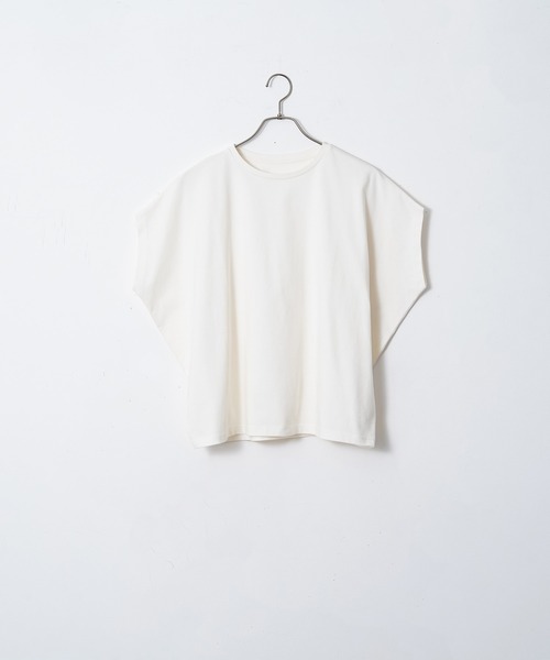 for/c（フォーシー）の「[新色追加]汗シミ防止フレンチスリーブTシャツ【サスティナブル】（Tシャツ/カットソー・レディース・ライム/ホワイト/ブラック/チャコールグレー/ブラウン/ブルー/ピンク・LL/L/M）」の14枚目の写真