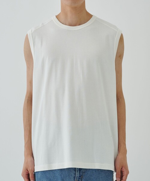 Juha（ユハ）の「【JUHA/ユハ】BASIC NO-SLEEVE（Tシャツ/カットソー・メンズ・ホワイト/ブラック・4）」の5枚目の写真
