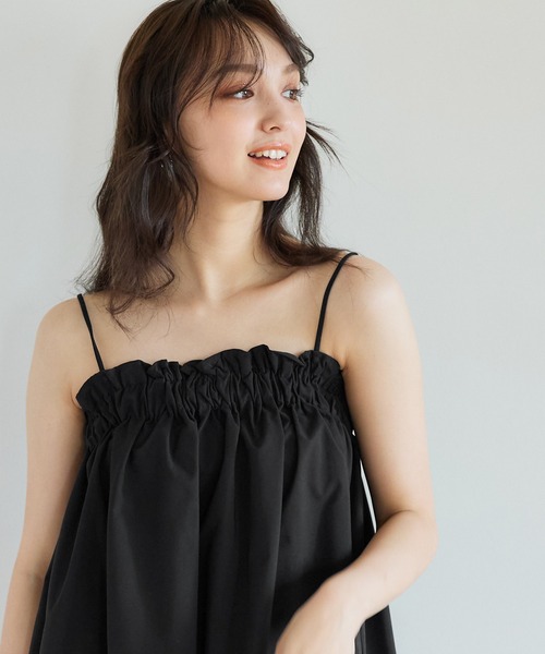 キャミソール ウエストマークフリルキャミソール notch.｜フリルニットキャミソール | Rakuten Fashion(楽天