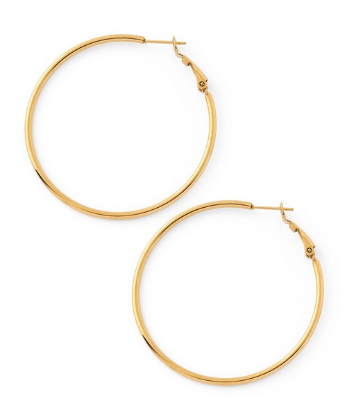 ANEMONE（アネモネ）の「【ステンレス】メタルフープピアス（ピアス（両耳用）・レディース・シルバー/ゴールド・FREE）」の4枚目の写真