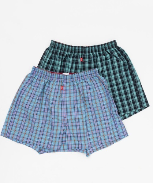 EDWIN（エドウィン）の「EDWIN綿１００％チェックトランクス（トランクス・メンズ・グリーン/ブルー・M/L/XL）」の3枚目の写真