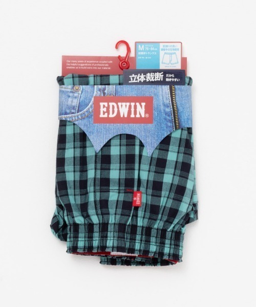 EDWIN（エドウィン）の「EDWIN綿１００％チェックトランクス（トランクス・メンズ・グリーン/ブルー・M/L/XL）」の10枚目の写真