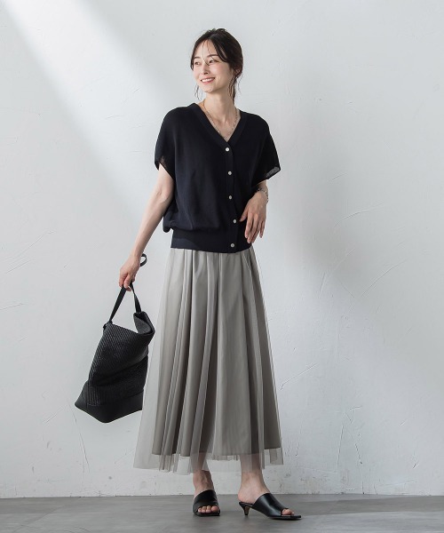 LAUTREAMONT(ロートレアモン)の「ドライタッチニットベスト≪手洗い可能≫(ベスト・レディース・ベージュ/ブラック・9号)」の9枚目の写真