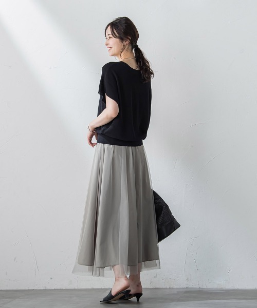 LAUTREAMONT(ロートレアモン)の「ドライタッチニットベスト≪手洗い可能≫(ベスト・レディース・ベージュ/ブラック・9号)」の11枚目の写真