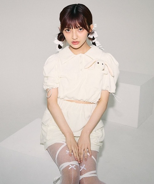 lilLilly（リルリリー）の「パイルショートパンツ（その他パンツ・レディース・ピンク/ネイビー/クリーム・FREE）」の14枚目の写真