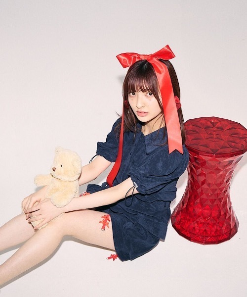 lilLilly（リルリリー）の「パイルショートパンツ（その他パンツ・レディース・ピンク/ネイビー/クリーム・FREE）」の4枚目の写真