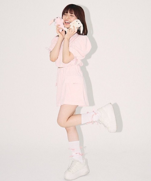 lilLilly（リルリリー）の「パイルショートパンツ（その他パンツ・レディース・ピンク/ネイビー/クリーム・FREE）」の9枚目の写真