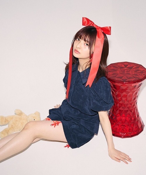 lilLilly（リルリリー）の「パイルショートパンツ（その他パンツ・レディース・ピンク/ネイビー/クリーム・FREE）」の5枚目の写真