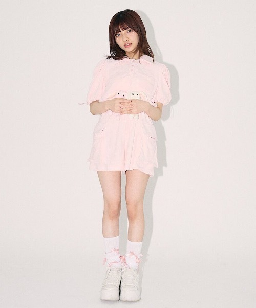 lilLilly（リルリリー）の「パイルショートパンツ（その他パンツ・レディース・ピンク/ネイビー/クリーム・FREE）」の15枚目の写真