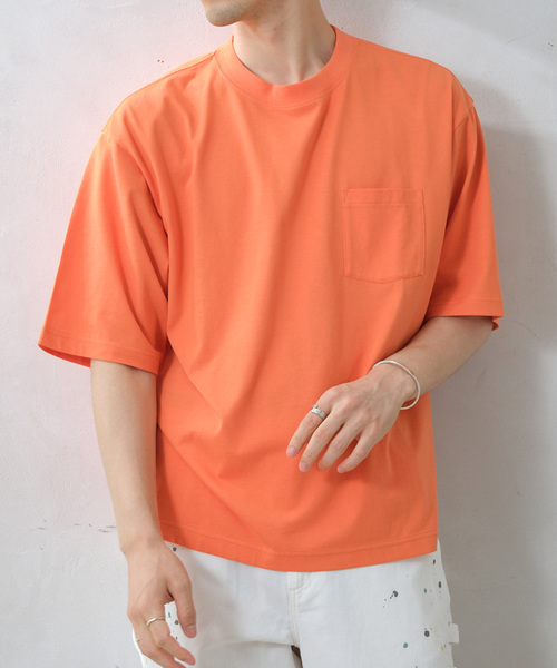 JOURNAL STANDARD relume(ジャーナルスタンダード レリューム)の「”吸水速乾”COOLMAX USAコットン オーバーサイズライトオンスTシャツ(Tシャツ/カットソー・メンズ・ブラック/サックスブルー/アイボリー/ホワイト/オレンジ/ブラックミックス・LARGE/MEDIUM/X-LARGE)」の6枚目の写真