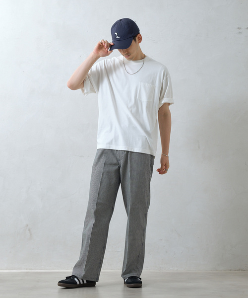 JOURNAL STANDARD relume(ジャーナルスタンダード レリューム)の「”吸水速乾”COOLMAX USAコットン オーバーサイズライトオンスTシャツ(Tシャツ/カットソー・メンズ・ブラック/サックスブルー/アイボリー/ホワイト/オレンジ/ブラックミックス・LARGE/MEDIUM/X-LARGE)」の9枚目の写真