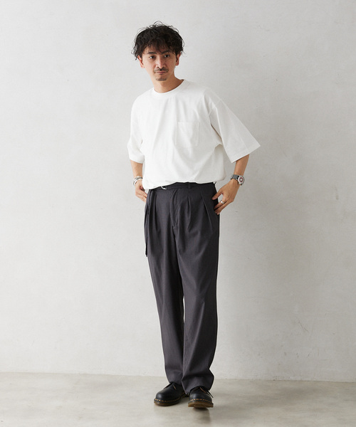 JOURNAL STANDARD relume(ジャーナルスタンダード レリューム)の「”吸水速乾”COOLMAX USAコットン オーバーサイズライトオンスTシャツ(Tシャツ/カットソー・メンズ・ブラック/サックスブルー/アイボリー/ホワイト/オレンジ/ブラックミックス・LARGE/MEDIUM/X-LARGE)」の10枚目の写真