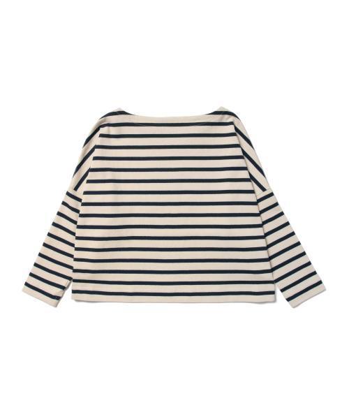 Demi-Luxe BEAMS(デミルクス ビームス)の「Traditional Weatherwear / BIG マリンボートネック プルオーバー(Tシャツ/カットソー・レディース・ホワイト系その他/ブラック・ONE SIZE)」の4枚目の写真