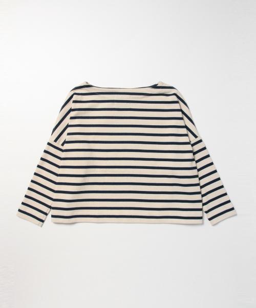 Demi-Luxe BEAMS(デミルクス ビームス)の「Traditional Weatherwear / BIG マリンボートネック プルオーバー(Tシャツ/カットソー・レディース・ホワイト系その他/ブラック・ONE SIZE)」の8枚目の写真