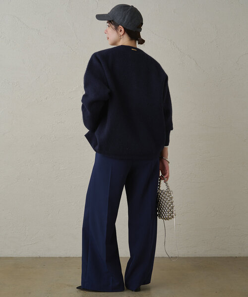 LOUNGEDRESS(ラウンジドレス)の「接結ニットコート(その他アウター・レディース・ベージュ/ネイビー/グレー・FREE)」の11枚目の写真