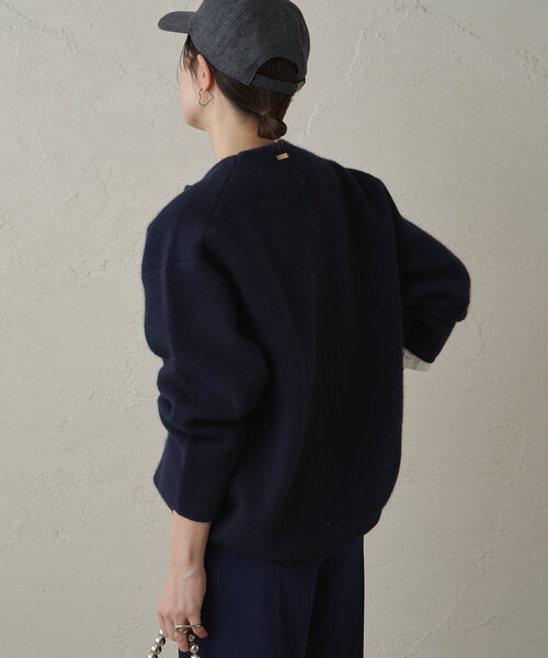 LOUNGEDRESS(ラウンジドレス)の「接結ニットコート(その他アウター・レディース・ベージュ/ネイビー/グレー・FREE)」の5枚目の写真