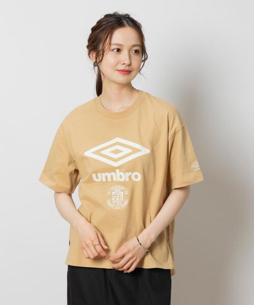 UMBRO(アンブロ)の「UMBRO(アンブロ)ロゴクルーネックTシャツ(Tシャツ/カットソー・レディース・ブラック/ベージュ/ホワイト・M/L/XL)」の9枚目の写真