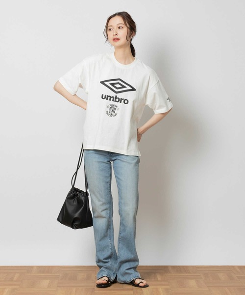 UMBRO（アンブロ）の「【UMBRO】ロゴクルーネックＴシャツ（Tシャツ/カットソー・レディース・ブラック/ベージュ/ホワイト・M/L/XL）」の4枚目の写真