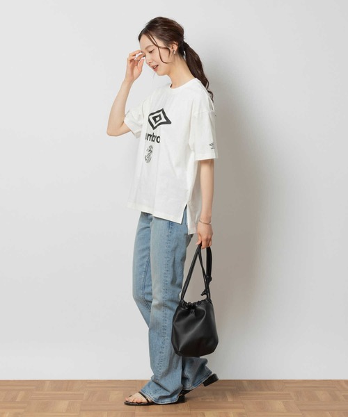 UMBRO（アンブロ）の「【UMBRO】ロゴクルーネックＴシャツ（Tシャツ/カットソー・レディース・ブラック/ベージュ/ホワイト・M/L/XL）」の7枚目の写真