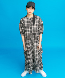 KBF | チェックイレヘムワンピース(ワンピース)