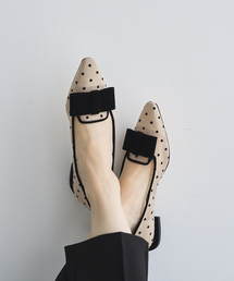 LE TALON | チュールドットリボンオペラフラット(その他シューズ)