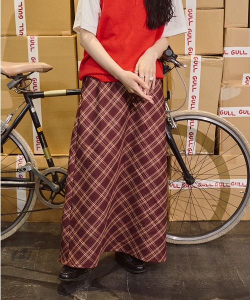 common gull products 長ったらしいチェックスカート　タグ付き common gull products.（コモンガルプロダクツ）の「長たらしい