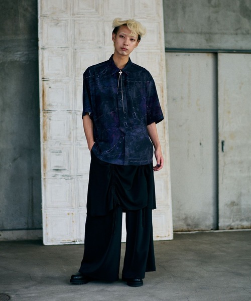 HARE（ハレ）の「【UNDERGROUND MODE】チェーンガラネクタイシャツ(HARE)（シャツ/ブラウス・メンズ・ホワイト/ブラック・SMALL/MEDIUM）」の4枚目の写真