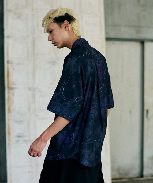 HARE（ハレ）の「【UNDERGROUND MODE】チェーンガラネクタイシャツ(HARE)（シャツ/ブラウス・メンズ・ホワイト/ブラック・SMALL/MEDIUM）」の8枚目の写真