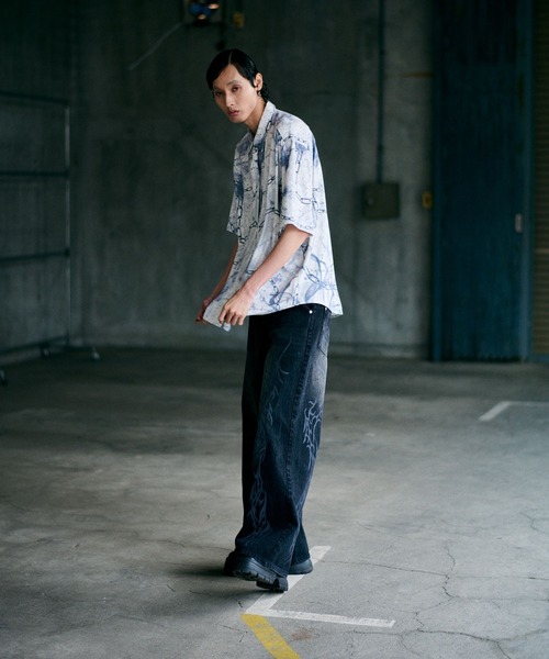 HARE（ハレ）の「【UNDERGROUND MODE】チェーンガラネクタイシャツ(HARE)（シャツ/ブラウス・メンズ・ホワイト/ブラック・SMALL/MEDIUM）」の11枚目の写真