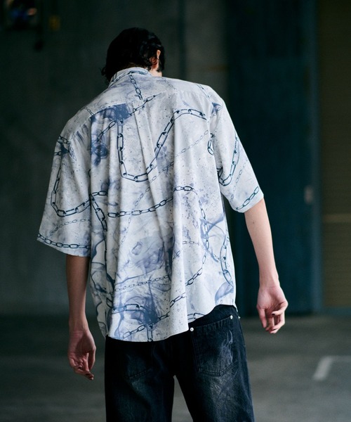 HARE（ハレ）の「【UNDERGROUND MODE】チェーンガラネクタイシャツ(HARE)（シャツ/ブラウス・メンズ・ホワイト/ブラック・SMALL/MEDIUM）」の14枚目の写真