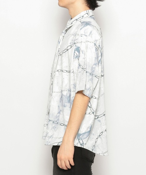 HARE（ハレ）の「【UNDERGROUND MODE】チェーンガラネクタイシャツ(HARE)（シャツ/ブラウス・メンズ・ホワイト/ブラック・SMALL/MEDIUM）」の19枚目の写真